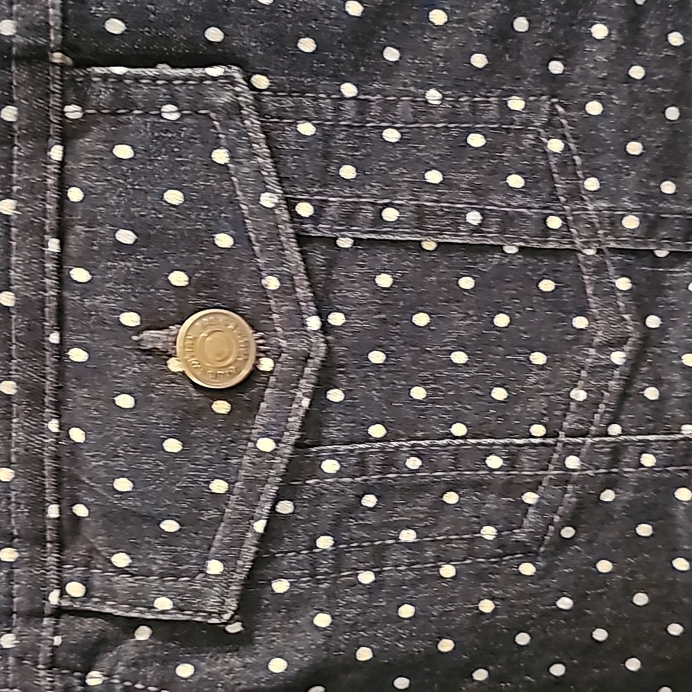 NWT SUPER CUTE POLKA DOT JEAN JACKET - Picture 3 of 3